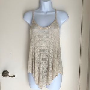 soft knit crochet tank top large
